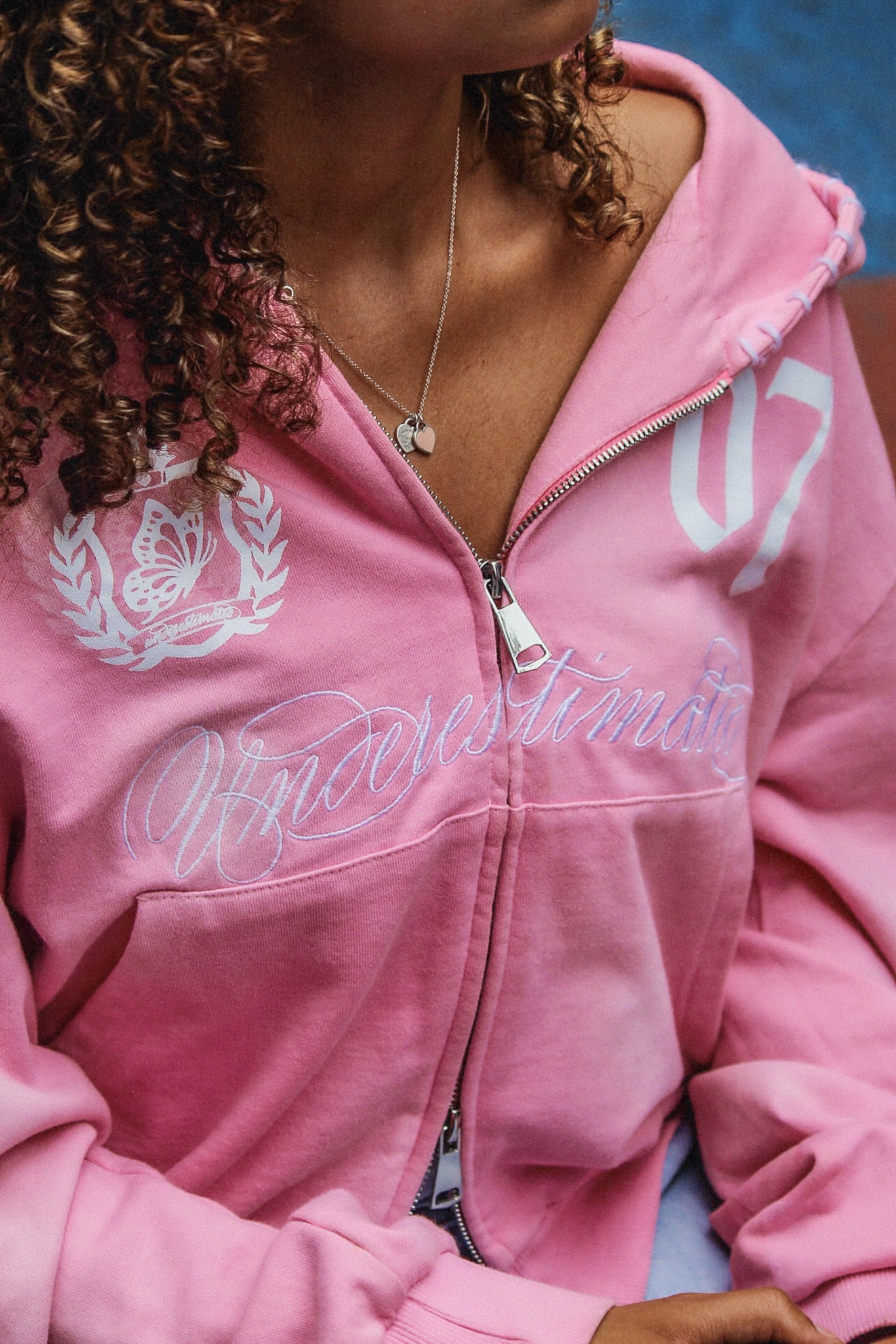 Cropped Rhinestone Zip-up Hoodie (two color-ways available)