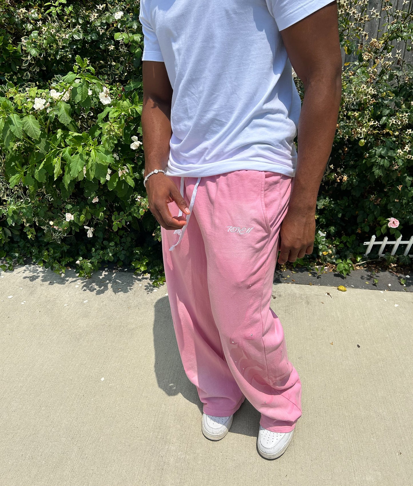 Rhinestone Sweatpants (two color-ways available)