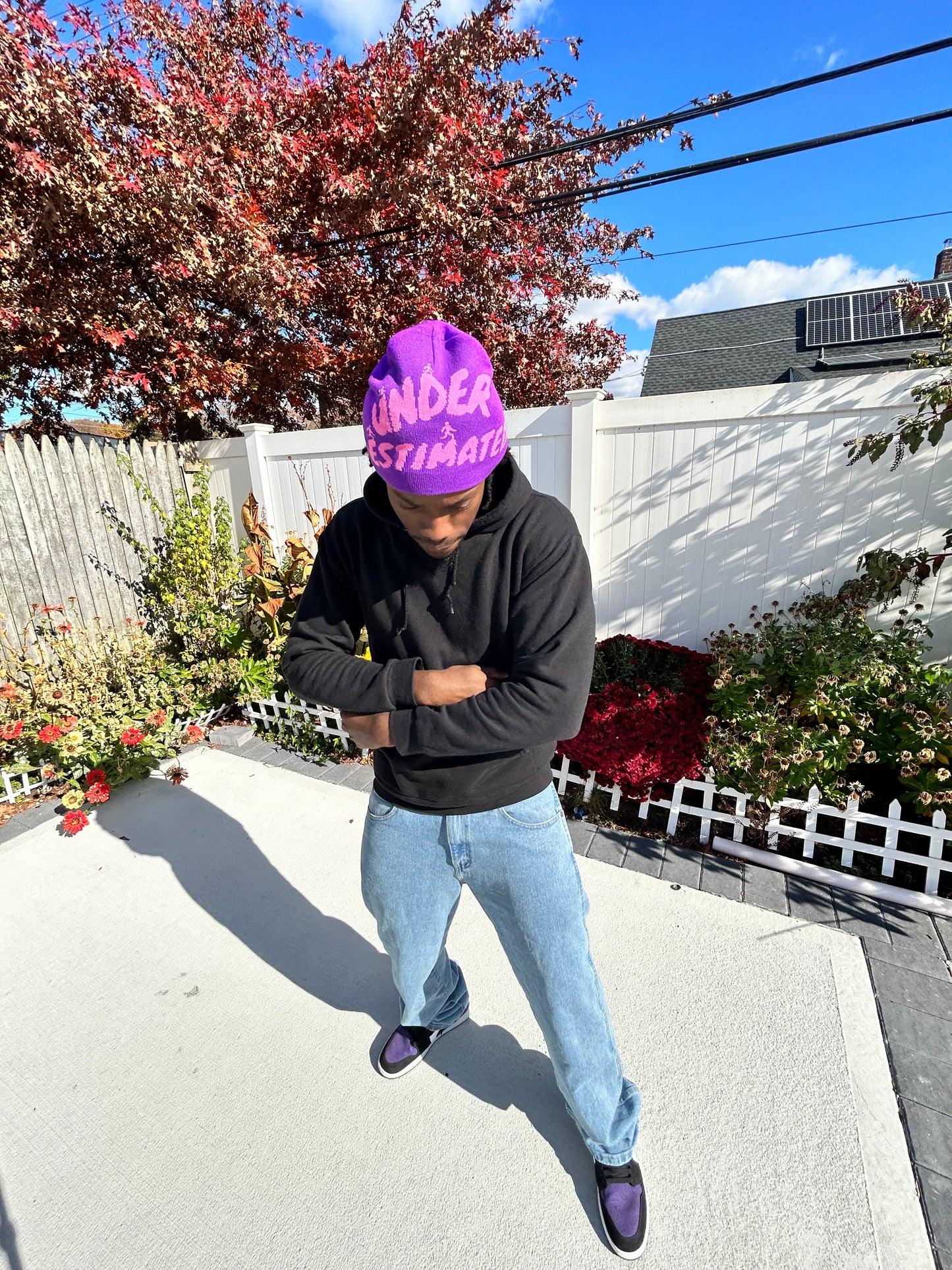 Retro Purple Underestimated Beanie