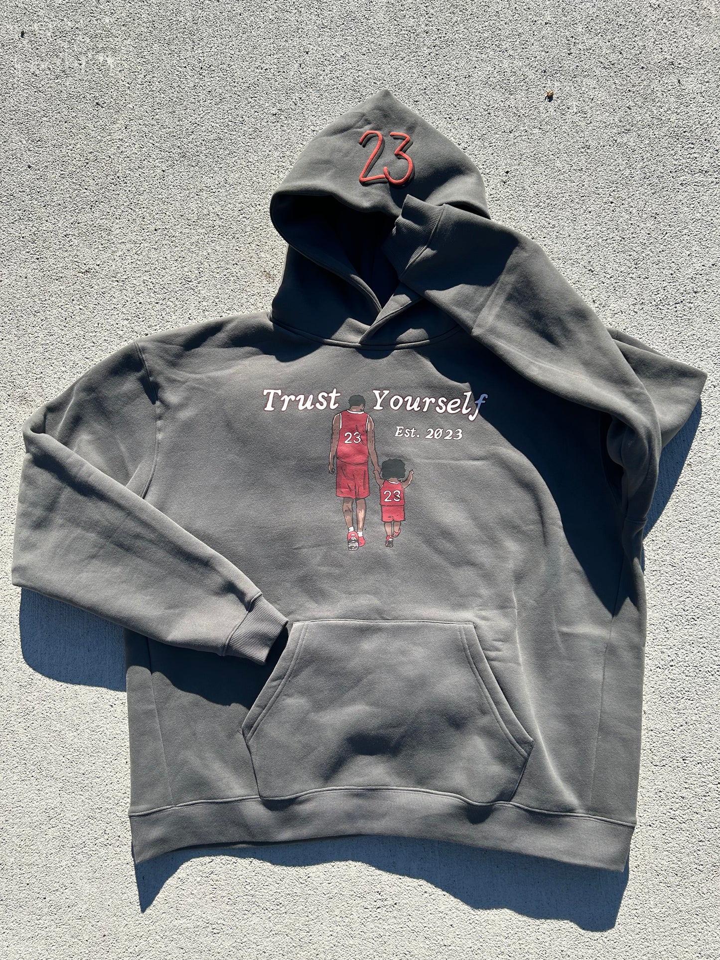 Trust YRSLF Hoodie Wolf Grey