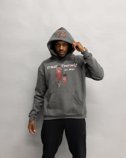 Trust YRSLF Hoodie Wolf Grey