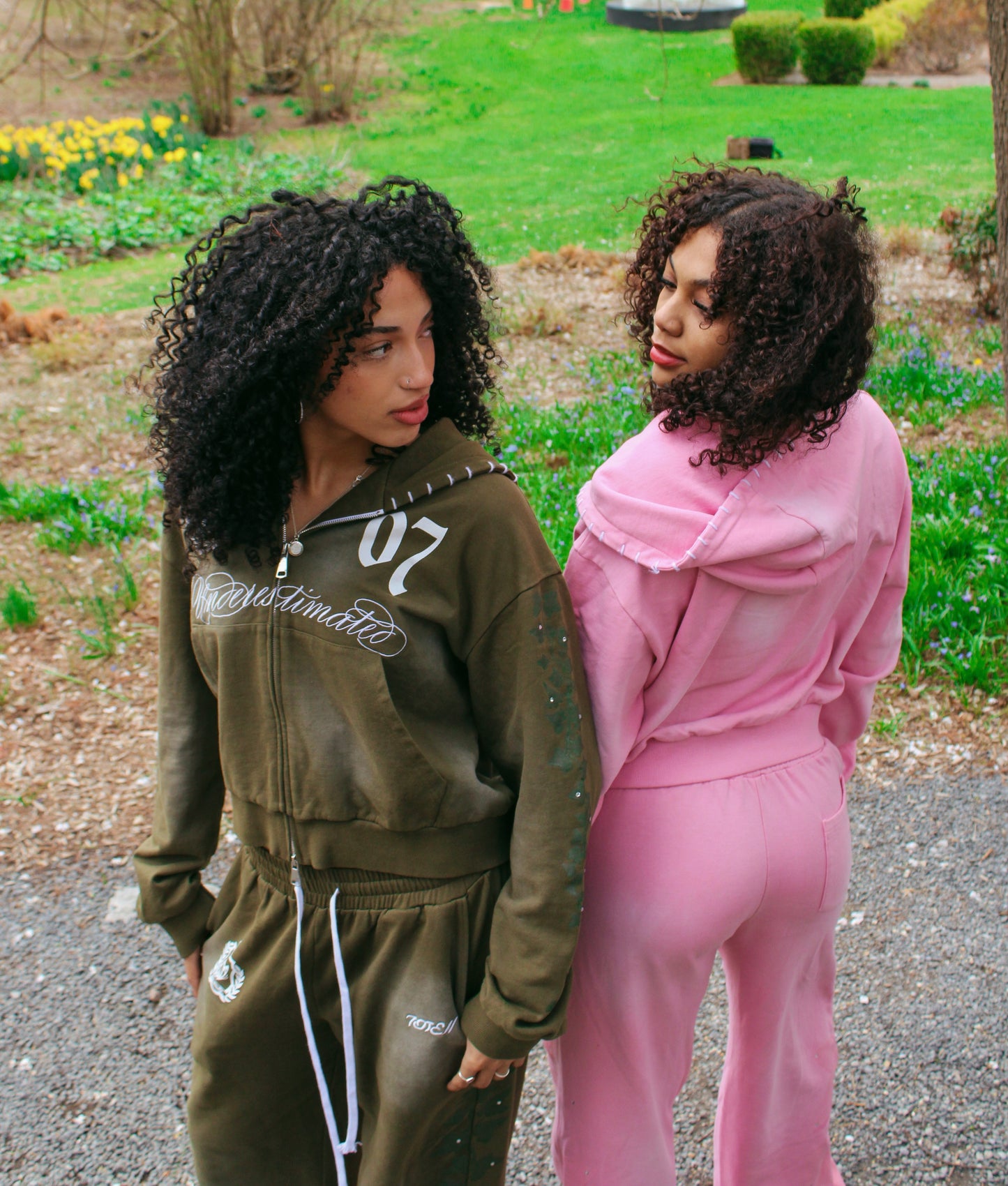 Rhinestone Sweatpants (two color-ways available)